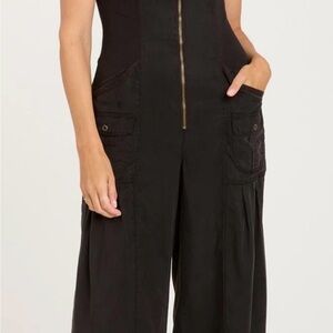 XCVI Black Zippered Jumpsuit